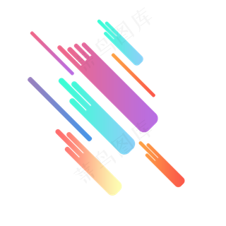 漂浮几何色块,免抠元素