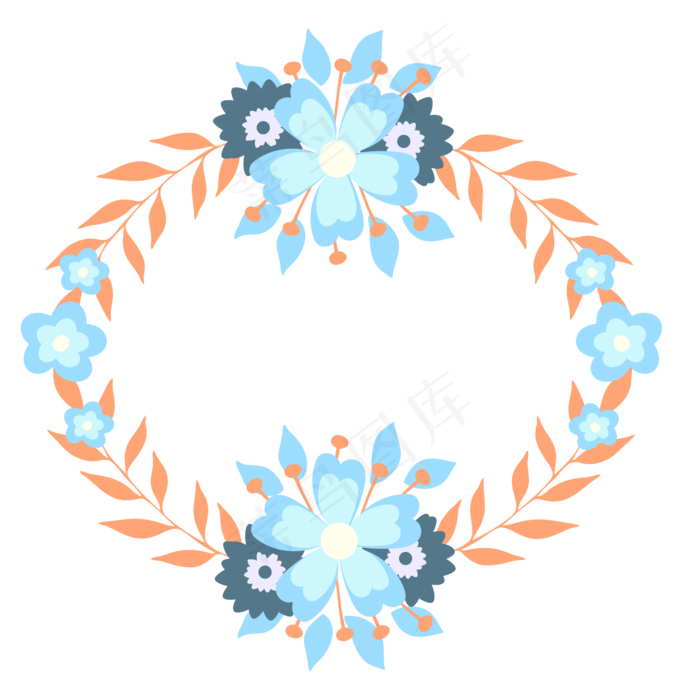 小清新花边花框素材,免抠元素(2000*2000px 300 dpi )ai矢量模版下载