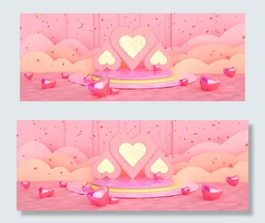 C4D七夕节电商展台 C4D七夕节电商展台