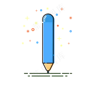 矢量MBE风格彩色铅笔,免抠元素