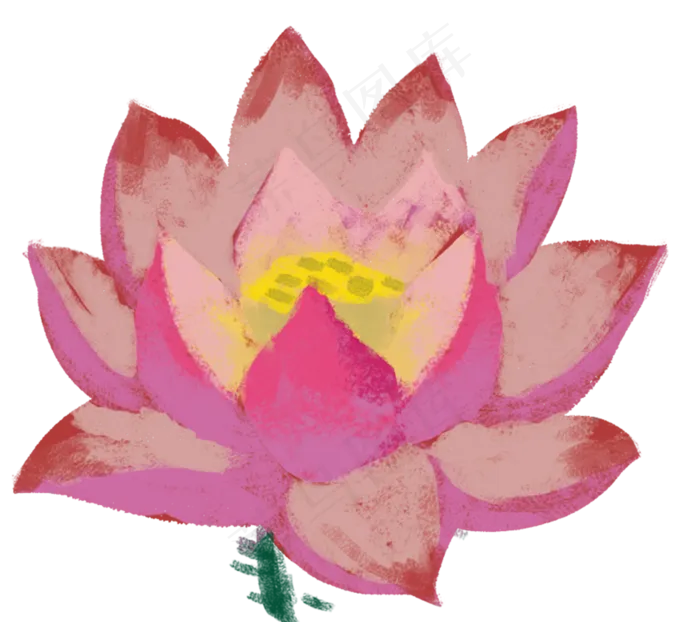荷花花朵图案(2000X1778(DPI:300))psd模版下载
