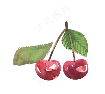 矢量水果樱桃素材