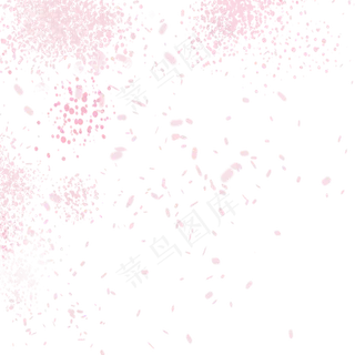 彩色花朵飘花元素