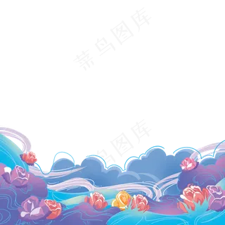 情人节梦幻玫瑰花边框