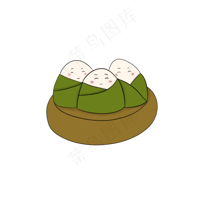 端午节粽子卡通手绘(3000X3000(DPI:72))psd模版下载