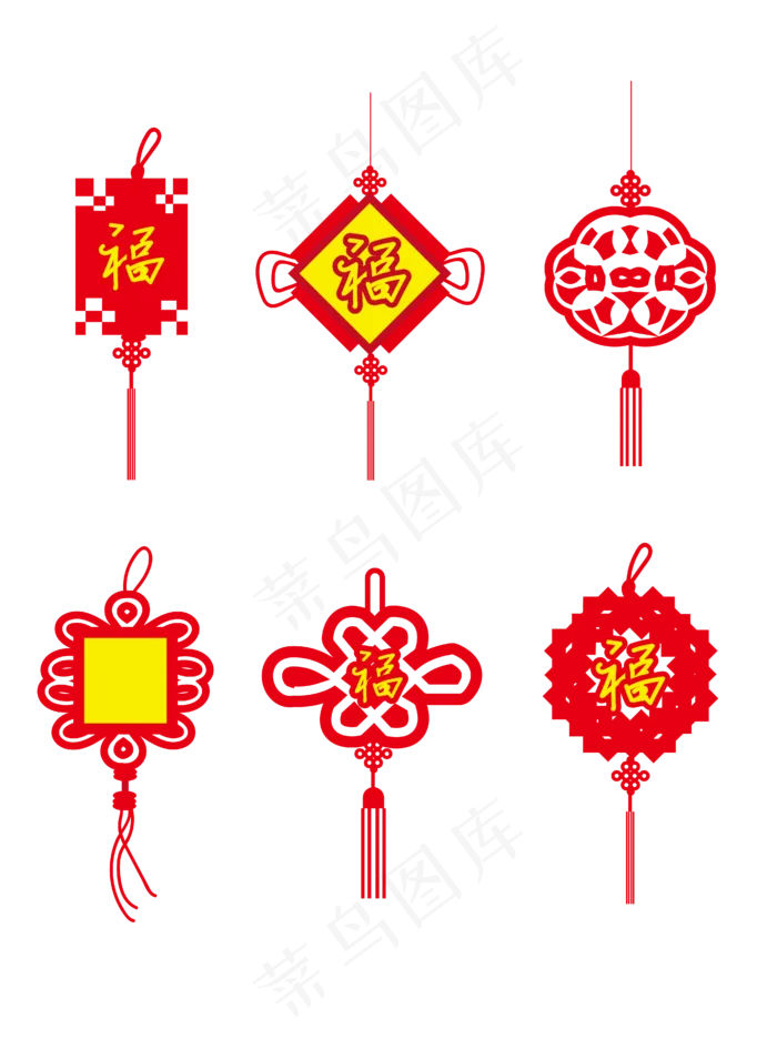 中国结中国风花纹矢量喜庆新年可,免抠元素(2000X2000(DPI:300))ai矢量模版下载