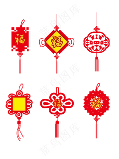 中国结中国风花纹矢量喜庆新年可,免抠元素