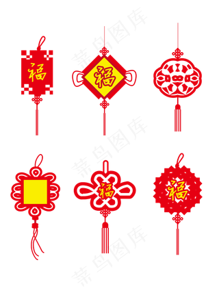 中国结中国风花纹矢量喜庆新年可,免抠元素