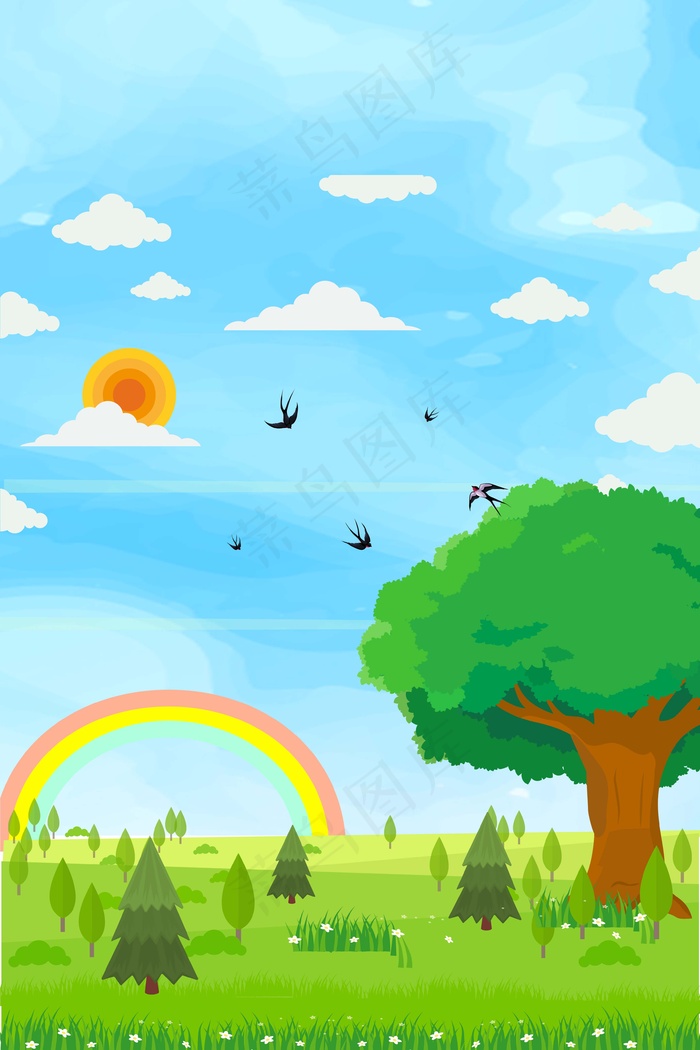 二十四节气春分彩虹