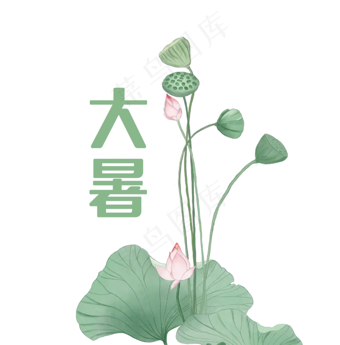 二十四节气大暑(2000X2000(DPI:300))psd模版下载