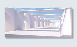 空旷的三维空间场景