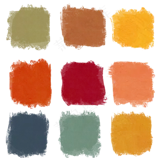彩色水彩丙烯油漆装饰,免抠元素