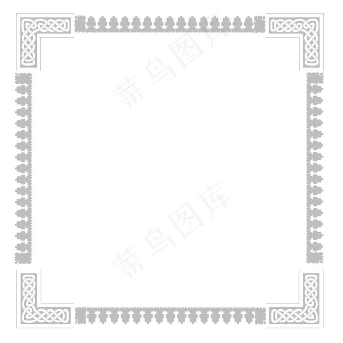 灰色简约边框元素,免抠元素