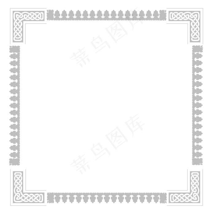 灰色简约边框元素,免抠元素(2000*2000px 300 dpi )psd模版下载