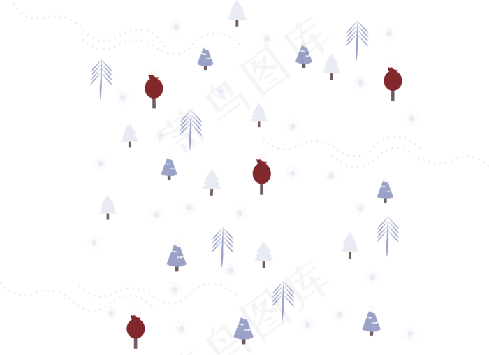 冬季灰蓝麋鹿底纹,免抠元素(6356*4612px 300 dpi )ai矢量模版下载