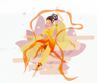 敦煌飞天仙女,免抠元素