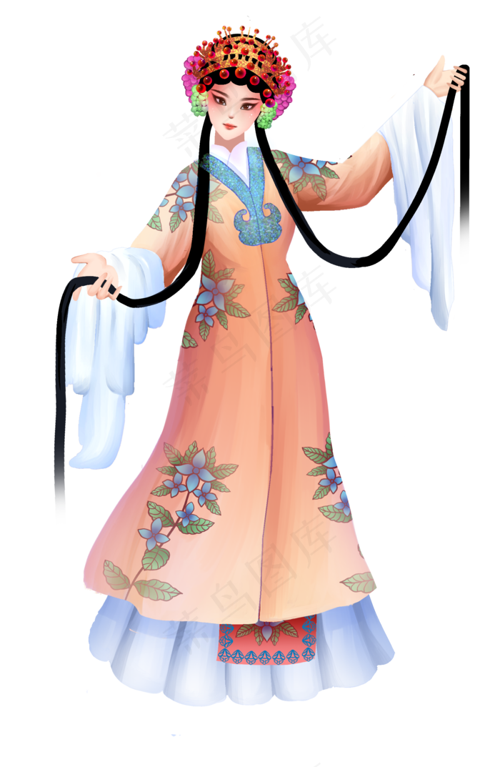 粤剧国潮风花旦(1772X2716(DPI:300))psd模版下载