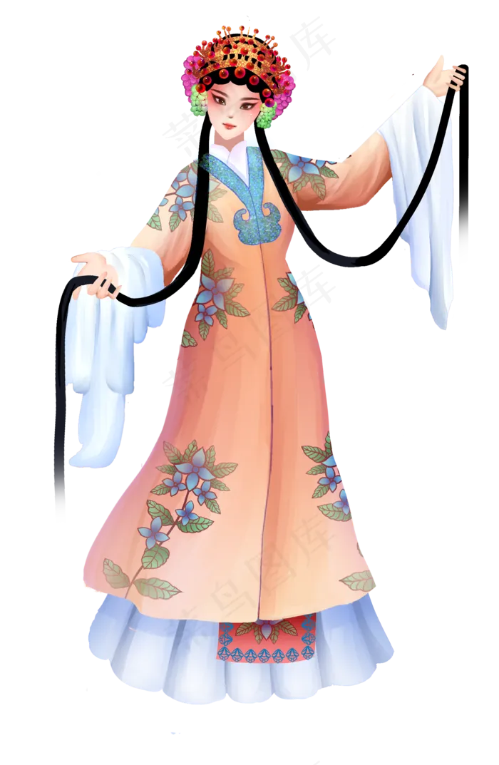 粤剧国潮风花旦(1772X2716(DPI:300))psd模版下载