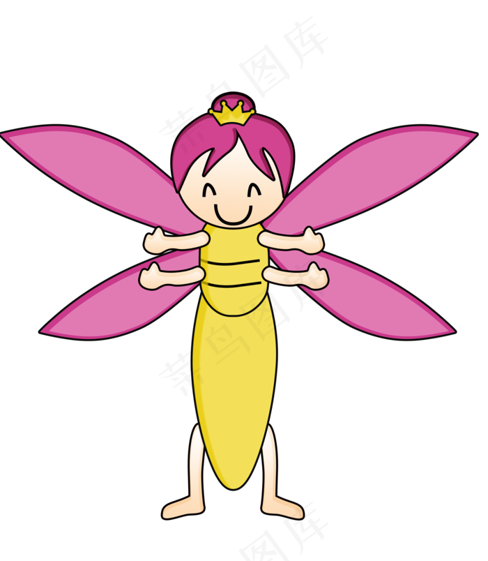 卡通可爱蜻蜓png素材