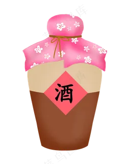 卡通手绘节日手绘花酒,免抠元素 卡通手绘节日手绘花酒,免抠元素