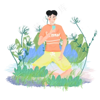 夏季消暑小清新人物