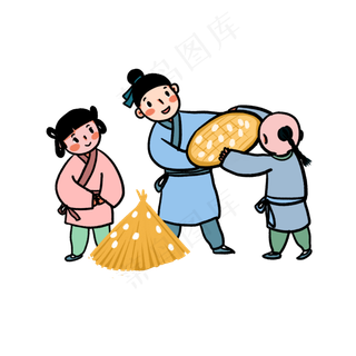 二十四节气习俗小满祭蚕PNG