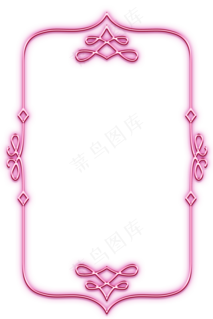 女王节粉色精致发光边框,免抠元素(3545X5313(DPI:300))psd模版下载