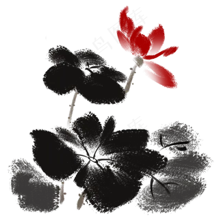 手绘水墨荷花茶壶