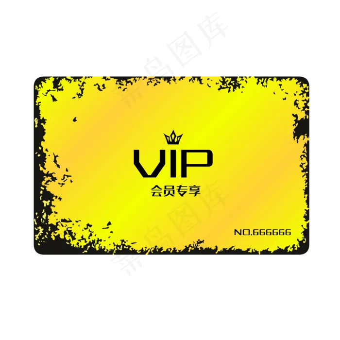 会员卡金色发光VIP卡(2000*2000px 300 dpi )ai矢量模版下载