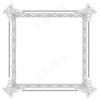 古风创意方形边框元素,免抠元素