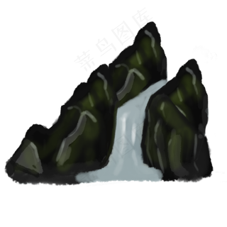 清明节山水png素材