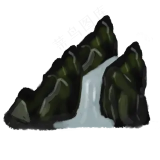 清明节山水png素材