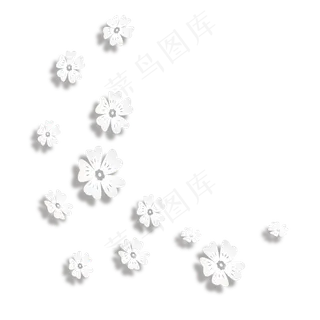 立体花卉装饰图案,免抠元素