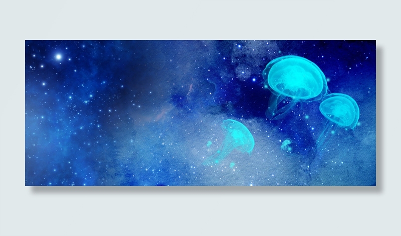 梦幻水母主题背景图