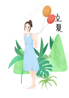 夏季举气球女孩 夏季举气球女孩