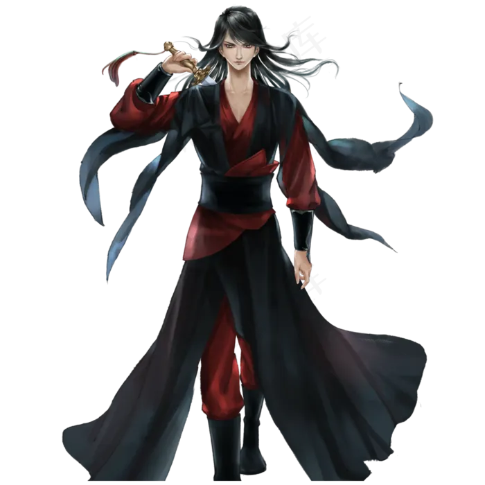中国风侠客背剑古风武侠男子(2000X2000(DPI:300))psd模版下载