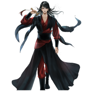 中国风侠客背剑古风武侠男子