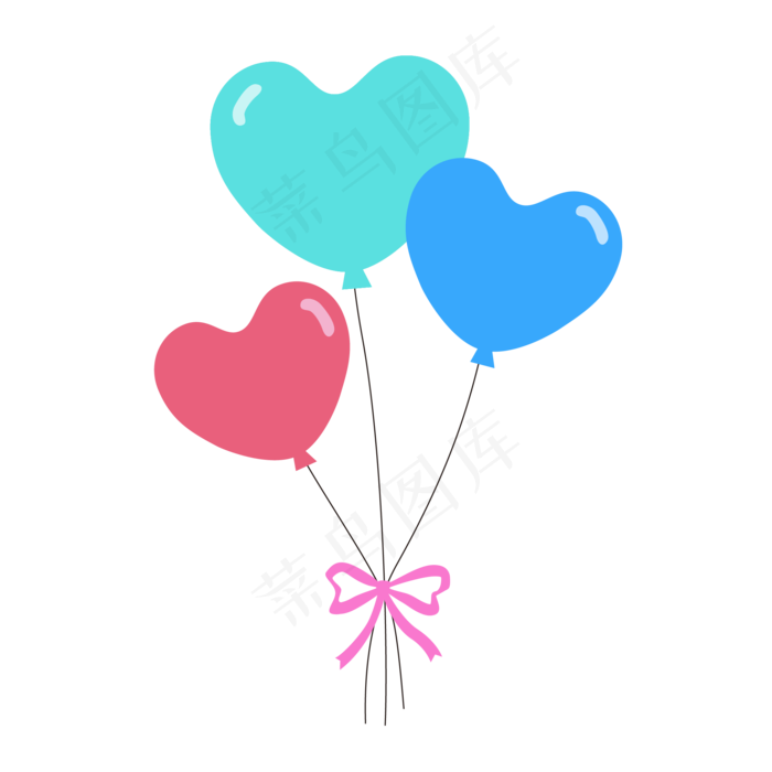 六一儿童节彩色扁平化气球