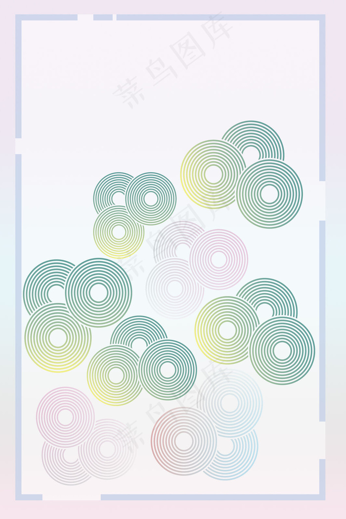 红蓝渐变古风背景海报