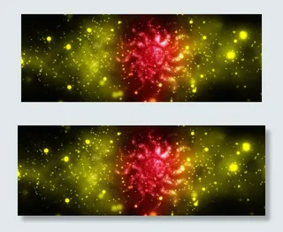 简单渐变星空星云边框