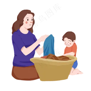 扁平风母亲节人物