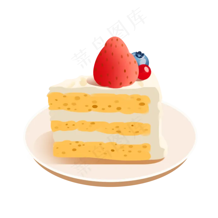 草莓奶油蛋糕(2000X2000(DPI:300))psd模版下载