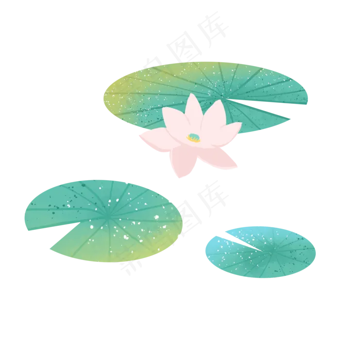 夏季的荷花和荷叶(2000X2000(DPI:300))psd模版下载