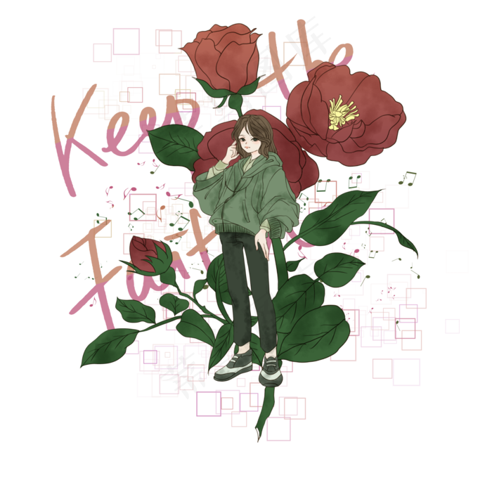 朋克少女玫瑰蔷薇月季装饰(3500X3500(DPI:300))psd模版下载