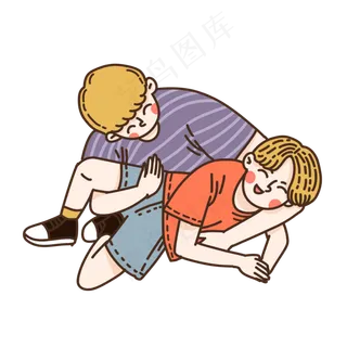 六一儿童节爸爸和孩子玩耍