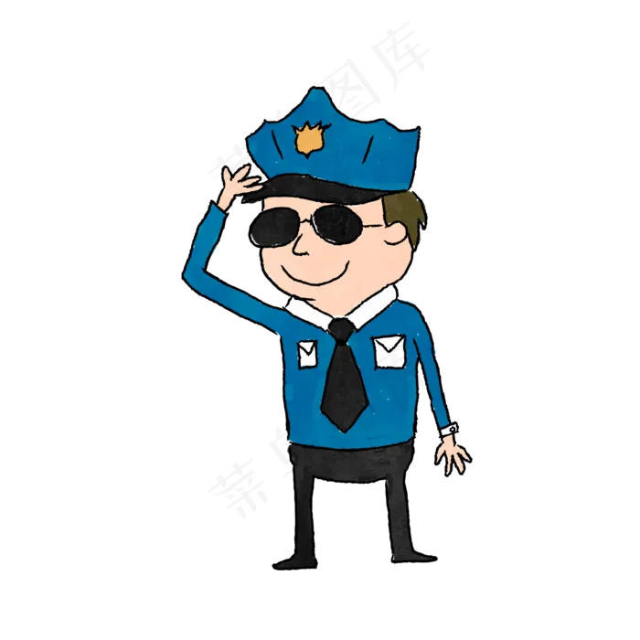 可爱的警察矢量素材(500X500)eps,ai矢量模版下载