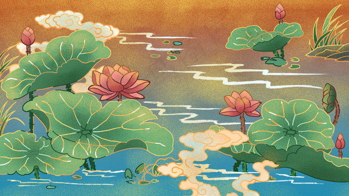 国风国潮来袭莲叶何田田活动策划配图