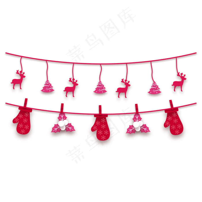圣诞节节日挂饰装饰,免抠元素(2000*2000px 300 dpi )ai矢量模版下载