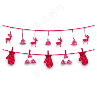 圣诞节节日挂饰装饰,免抠元素