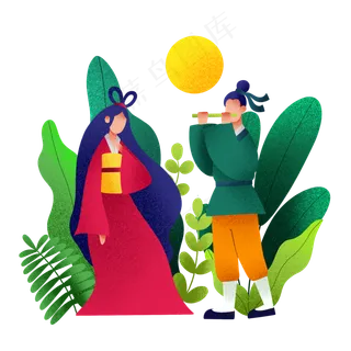 牛郎织女郎情妾意,免抠元素